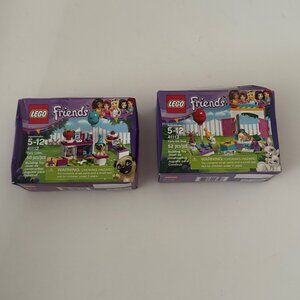 Lego Friends Party Cakes 41112 and Party Gift Shop 41113 New in Damaged Boxes
